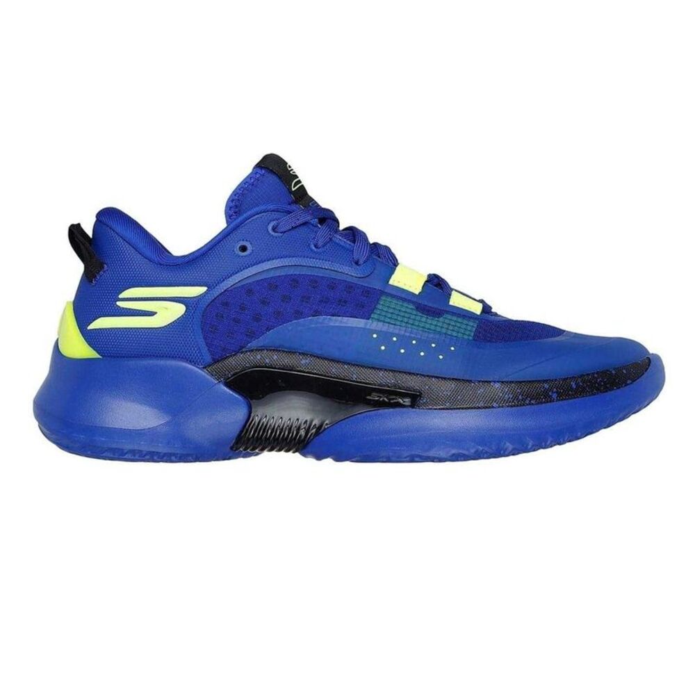 Skechers Mens Go Run Swirl Tech Speed Mesh Sneakers / Blue/Black